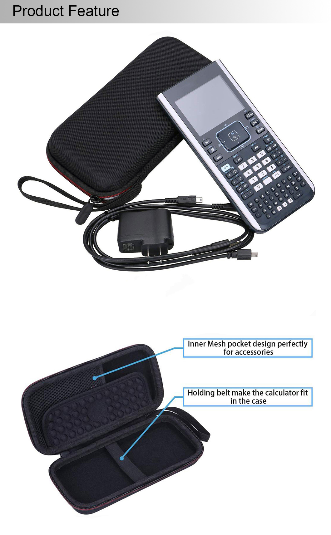 Portable Carry Case EVA Hard Case Travel Case for Electronic Calculator and Accessories(图1)
