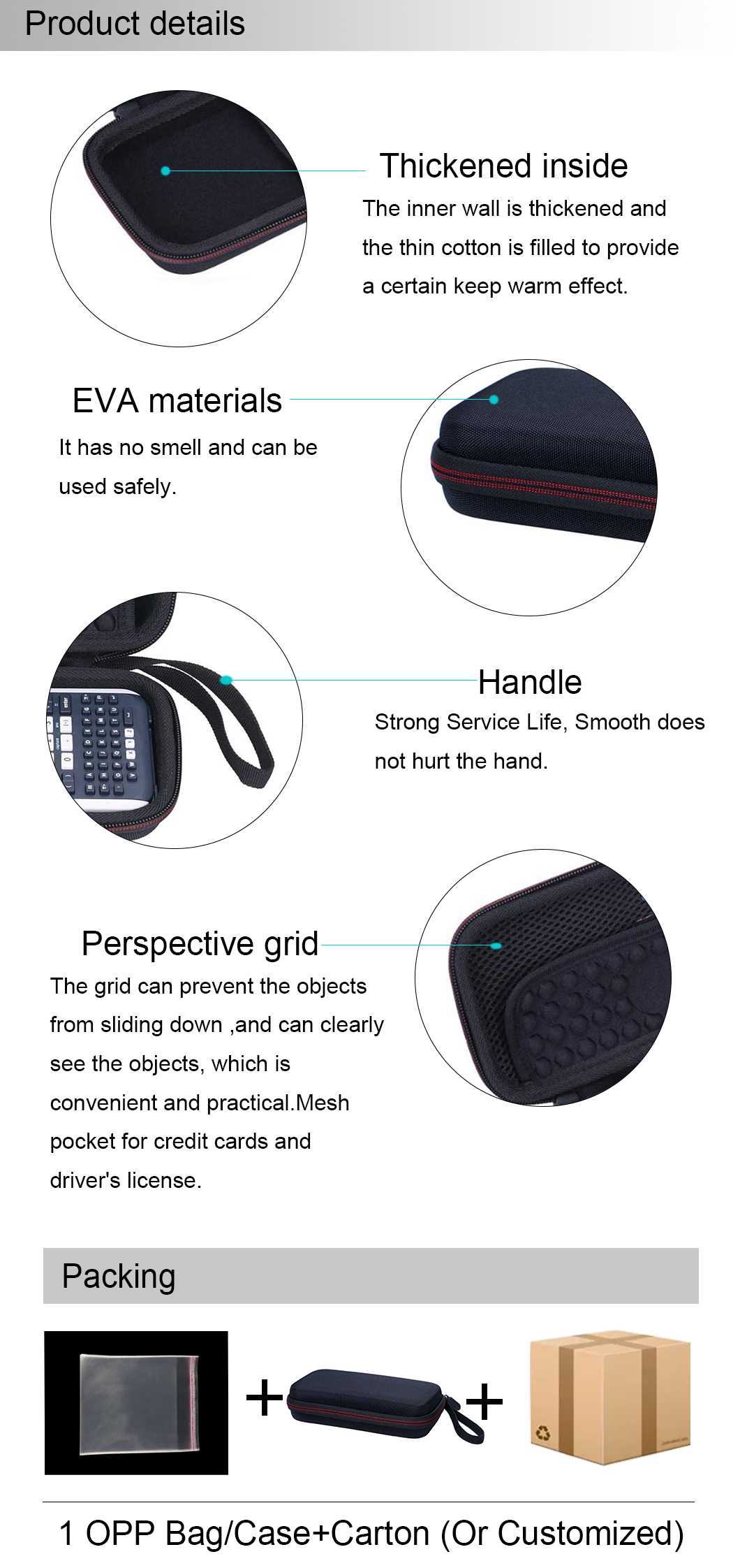 Portable Carry Case EVA Hard Case Travel Case for Electronic Calculator and Accessories(图3)