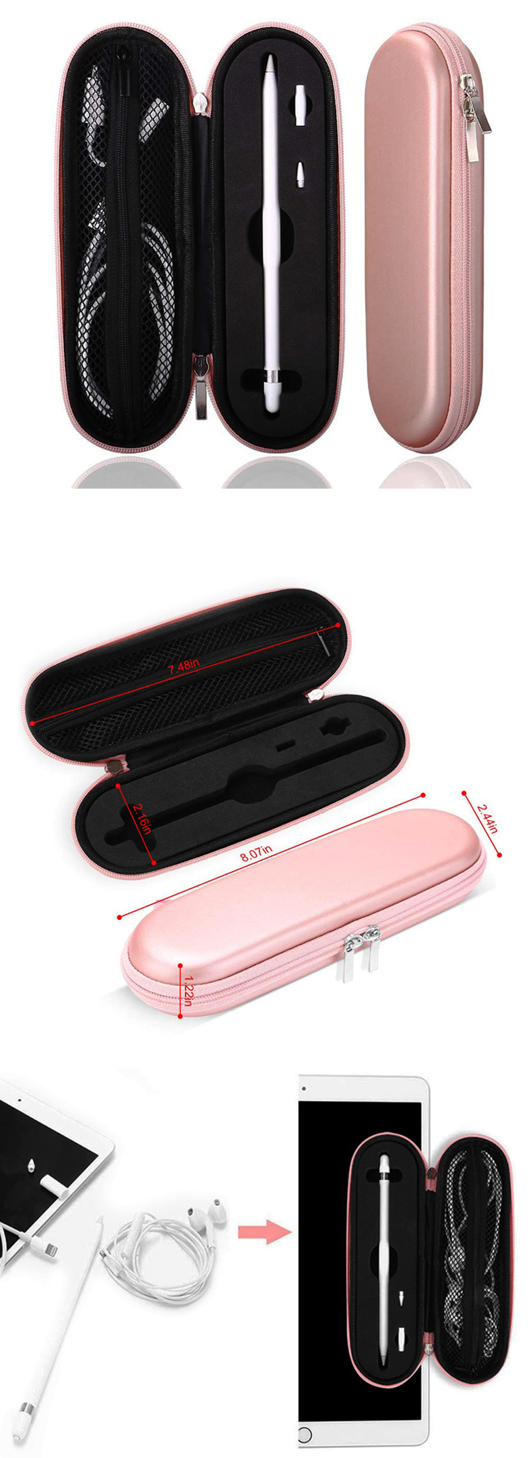 Hard Shell EVA Carrying Pen Case Holder Pencil Case Pen Box for Apple Pencil(图2)